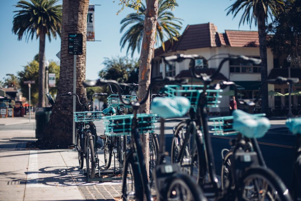 Dockless bike share parking for HOPR Transit App in UCSB