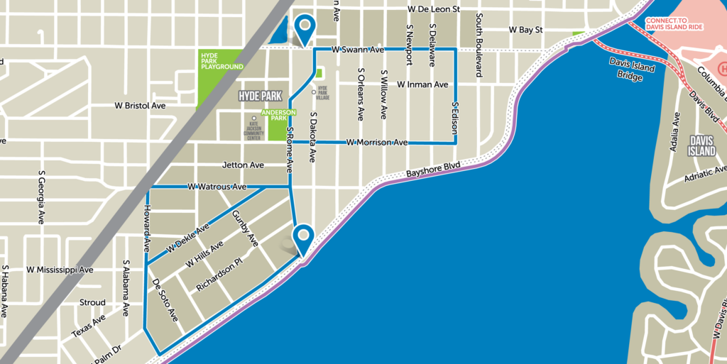 Hyde Park Map Coast Bike Share